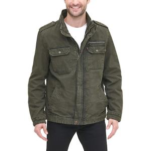 imageLevis Mens Washed Cotton Military Jacket Regular ampamp Big ampamp Tall SizesOlive Unfilled