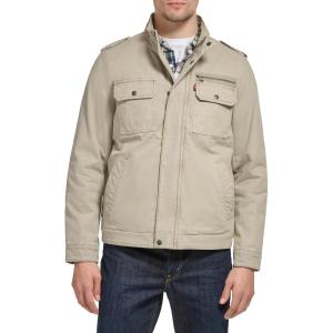 imageLevis Mens Washed Cotton Military Jacket Regular ampamp Big ampamp Tall SizesStone Filled