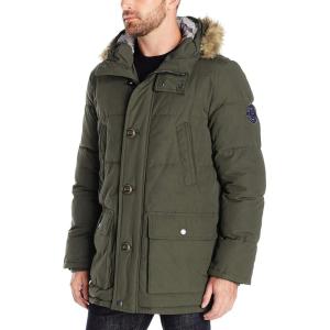 imageTommy Hilfiger Mens Arctic Cloth Heavyweight Performance Parka Down Alternative Outerwear CoatDark Forest