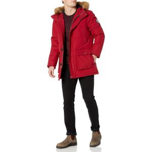 imageTommy Hilfiger Mens Arctic Cloth Heavyweight Performance Parka Down Alternative Outerwear CoatUltra Red