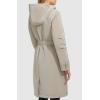 imageKenneth Cole Womens Belted Sleeker Midweight Coat with Attached HoodStone