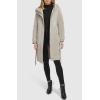 imageKenneth Cole Womens Belted Sleeker Midweight Coat with Attached HoodStone