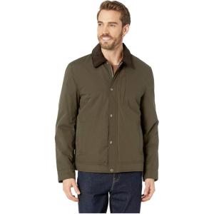 imageCole Haan Mens Legacy City Rain Padded Barn Jacket with Corduroy CollarOlive