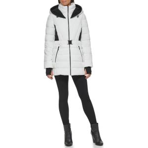 imageKenneth Cole Womens Puffer JacketDrawcord White