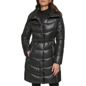 imageKenneth Cole Womens Puffer JacketFunnel Neck Black