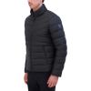 imageKenneth Cole Mens Cf Zip Mixed Quilted Packable Puffer W Contrast ZipperBlack