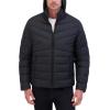 imageKenneth Cole Mens Cf Zip Mixed Quilted Packable Puffer W Contrast ZipperBlack