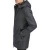 imageKenneth Cole Mens Water Resistant Printed Wool Midweight Hooded Stadium Coat WQuilted BibChar Twill