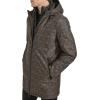 imageKenneth Cole Mens Water Resistant Printed Wool Midweight Hooded Stadium Coat WQuilted BibGrey Plaid