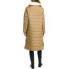 imageAndrew Marc Womens Maxine Long Quilted Puffer CoatFaux Sherpa Collar Khaki