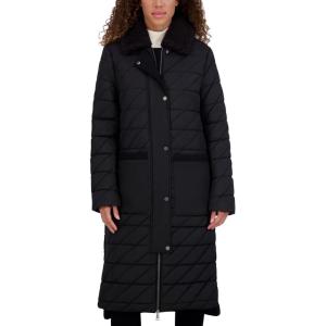 imageAndrew Marc Womens Maxine Long Quilted Puffer CoatStadium Length Black