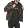imageCalvin Klein Mens Motorcycle Jacket With Removable HoodieMoto Brown