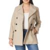 imageCalvin Klein Womens Double Breasted Peacoat Petite Standard PlusClassic Oatmeal Twill