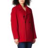 imageCalvin Klein Womens Double Breasted Peacoat Petite Standard PlusCrimson