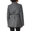 imageCalvin Klein Womens Double Breasted Peacoat Petite Standard PlusMechanical Grey