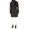 imageCalvin Klein Womens Single Breasted Belted Rain Jacket with Removable HoodSingle Breasted Black
