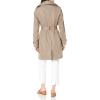 imageCalvin Klein Womens Single Breasted Belted Rain Jacket with Removable HoodSingle Breasted Owl
