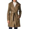 imageCalvin Klein Womens Single Breasted Belted Rain Jacket with Removable HoodSingle Breasted Truffle