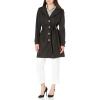 imageCalvin Klein Womens Single Breasted Belted Rain Jacket with Removable HoodSingle Breasted Black