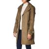 imageCalvin Klein Womens Single Breasted Belted Rain Jacket with Removable HoodSingle Breasted Truffle