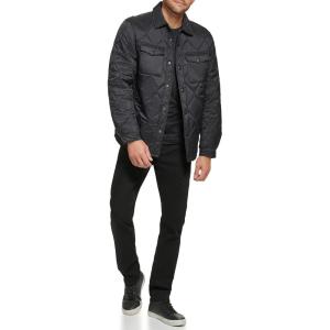 imageCalvin Klein Mens Diamond Quilted Shirt JacketShacket Black