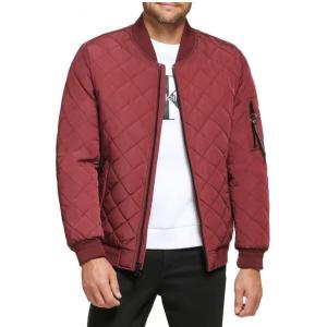 imageCalvin Klein Mens Quilted Zipper Detail Flight JacketFlight Burgundy