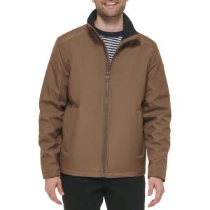 imageCalvin Klein Mens Stand Collar Poly JacketStand Collar Dark Tan