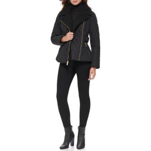 imageGUESS Womens Quilt Short LightWeight JacketQuilted Short Black