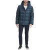 imageTommy Hilfiger Mens Hooded Puffer Jacket Standard and Big ampamp TallBlack Watch Plaid