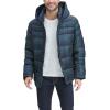 imageTommy Hilfiger Mens Hooded Puffer Jacket Standard and Big ampamp TallBlack Watch Plaid