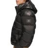 imageTommy Hilfiger Mens Hooded Puffer Jacket Standard and Big ampamp TallBlackFaux Leather