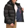 imageTommy Hilfiger Mens Hooded Puffer Jacket Standard and Big ampamp TallBlackFaux Leather