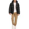 imageTommy Hilfiger Mens Hooded Puffer Jacket Standard and Big ampamp TallBlackFaux Leather