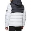 imageTommy Hilfiger Mens Hooded Puffer Jacket Standard and Big ampamp TallBlackWhite 2 Tone