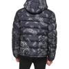 imageTommy Hilfiger Mens Hooded Puffer Jacket Standard and Big ampamp TallBlackWhite Paisley