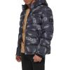 imageTommy Hilfiger Mens Hooded Puffer Jacket Standard and Big ampamp TallBlackWhite Paisley