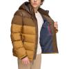 imageTommy Hilfiger Mens Hooded Puffer Jacket Standard and Big ampamp TallBrown Color Block