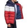 imageTommy Hilfiger Mens Hooded Puffer Jacket Standard and Big ampamp TallMidnightIceRed