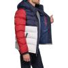 imageTommy Hilfiger Mens Hooded Puffer Jacket Standard and Big ampamp TallNavyRedIce