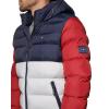 imageTommy Hilfiger Mens Hooded Puffer Jacket Standard and Big ampamp TallNavyRedIce