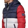 imageTommy Hilfiger Mens Hooded Puffer Jacket Standard and Big ampamp TallNavyRedIce