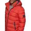 imageTommy Hilfiger Mens Hooded Puffer Jacket Standard and Big ampamp TallOrange Burst