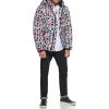 imageTommy Hilfiger Mens Hooded Puffer Jacket Standard and Big ampamp TallRed White Blue Abstract Logo