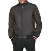 imageTommy Hilfiger Mens Lightweight Varsity Rib Knit Bomber JacketBlack Poly