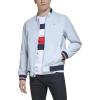 imageTommy Hilfiger Mens Lightweight Varsity Rib Knit Bomber JacketPastel Blue