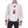 imageTommy Hilfiger Mens Lightweight Varsity Rib Knit Bomber JacketPastel Pink