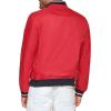 imageTommy Hilfiger Mens Lightweight Varsity Rib Knit Bomber JacketRed Poly