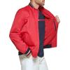 imageTommy Hilfiger Mens Lightweight Varsity Rib Knit Bomber JacketRed Poly