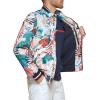 imageTommy Hilfiger Mens Lightweight Varsity Rib Knit Bomber JacketTropical Print