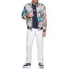 imageTommy Hilfiger Mens Lightweight Varsity Rib Knit Bomber JacketTropical Print